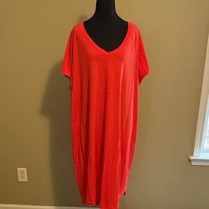 Livi V-Neck Orange Dress